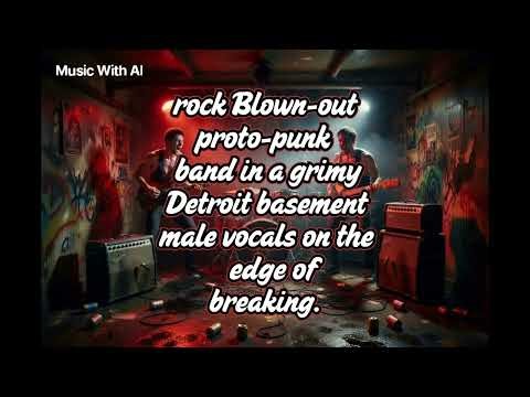 rock Blown-out proto-punk band in a grimy Detroit basement male vocals on the edge of breaking.