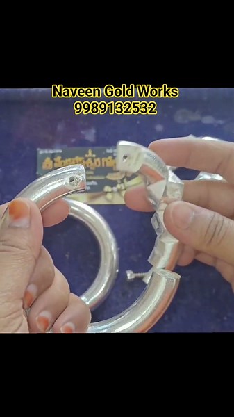 Stone Bangles Silver kada #silverbangles #silverkada #silverjewellery #silvermaking #goldjewellery