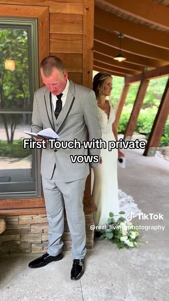 Share your wedding vows privately and say the traditional in front of your guests #weddingideas2024 #2024bridestobe #nofirstlook #firstlookideas #michiganphotographer #privatevowreading