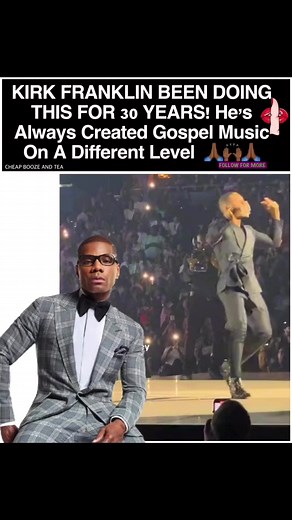 1K views · 54 reactions | #KirkFranklin is the #king of #gospel.. For 30 years he has created #gospelmusic that each generation can relate too! #kirkdewayne #Choirdirector #singer #rapper #songwriter #recordproducer #author | BOOZE and TEA | Facebook