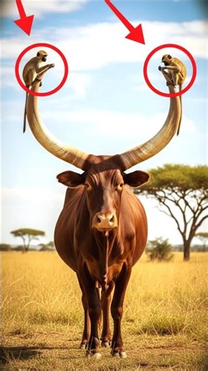 Monkey Riding on a Cow | Nature’s Most Unexpected Friendship #monkey #cow #nature