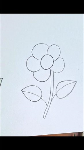 how to draw easy flower |easy flower drawing |easy flower #drawing #shorts #flowers