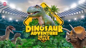 There are two totally 'T-rex-iffic' performances of Dinosaur Adventure Live at St. George's Hall #bradford today (Fri 14 April).練 秊 There's still time to grab your tickets for this awe-inspiring interactive stage show ➡️ https://orlo.uk/7if2L | Bradford Theatres | Facebook