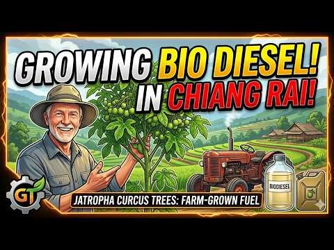 Jatropha Curcus Bio Diesel growing in Chiang Rai Northern Thailand