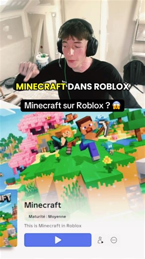 Je joue à Minecraft dans Roblox ?! #roblox #minecraft #minecraftshorts #robloxshorts