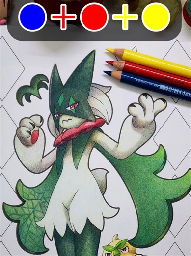 #ポケモン30周年 3色だけで節約ぬりえ #pokemon #ポケモン #colormixing #browt | Pokémon