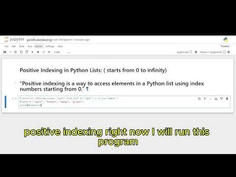 lec#03 Positive Indexing in Python Lists with Example | indexing in python for beginners