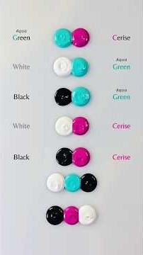 What happens when we combine Aqua Green + Cerise + White & Black Color Mixing 🎨#colormixing #shorts