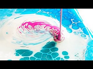 Acrylic Pour Swirl Technique 👉 Satisfying Acrylic Art Pouring 👉 Two ways to use the Swirl Technique!