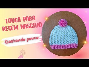 Como Fazer uma Touca de Crochê para Recém-Nascido | Tutorial Fácil e Rápido