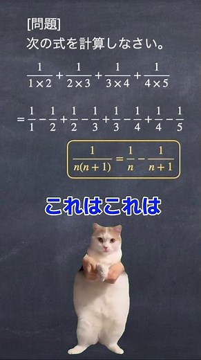 部分分数分解の猫ミーム #タカタ先生 #猫ミーム #計算 #数学