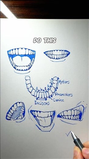 ✨Mouth drawing tutorial EasyPeasy✨ #howtodraw