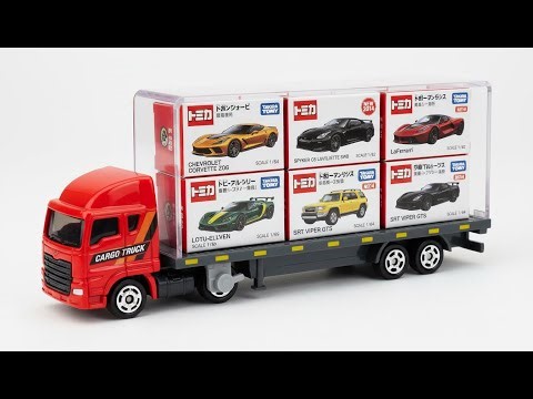 🌈🚗 17 Tomica Luxury Car Collection ☆ Open & Load into the Huge Convoy Truck!