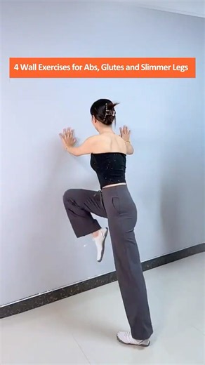 4 Easy Wall Exercises at Home to Strengthen Your Core, Tighten Your Waist and Shape Your Legs