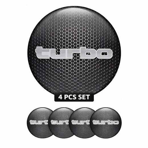 Turbo Wheel Center Cap Stickers – 4 PC Domed Epoxy Decals (30-49mm) - Etsy