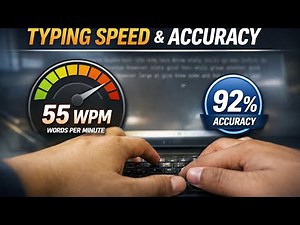 55 WPM Typing Speed Test 🔥 | 92% Accuracy | Real-Time Monkeytype Challenge