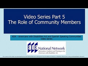 The Role of Community Members