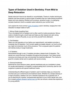 Types of Sedation Used in Dentistry_ From Mild to Deep Relaxation - SlideServe