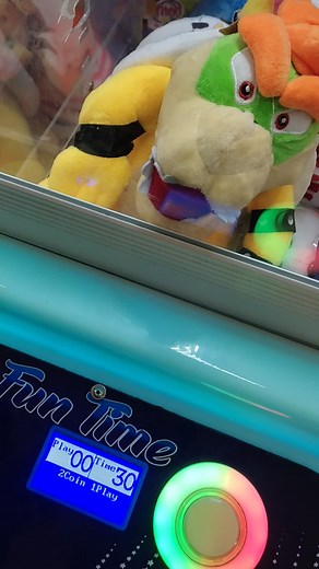 Claw Machine Fun: Winning Colorful Plush Toys
