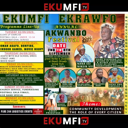 #EKUMFI_EKRAWFO_AKWAMBƆ_2025 PROGRAM LINE UP | Ekumfi TV
