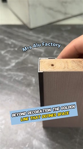Beyond decoration, the golden line that defines space #wallpanel #interior #construction #manufacturer #architecture #trade #export #fyp #trim #moulding | Mrs Alu Aluminum Factory