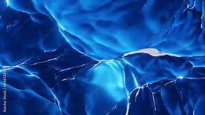 Fondo azul abstracto en movimiento. Concepto de océano con burbujas con energía. Stock Video