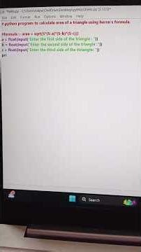 🔥 Python Program to Calculate Area of Triangle Using Heron’s Formula 🐍📐 | Step-by-Step Tutorial