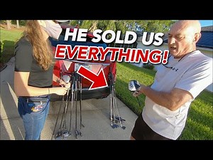 HE KEPT BRINGING OUT MORE GOLF CLUBS AT THIS GARAGE SALE + Our New 4 Legged Golf Buddy 🐶