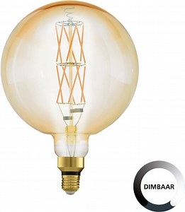 EGLO XXL LED Lamp - E27 - Ø 20 cm - Dimbaar - 8W - 2100K - Amber | bol