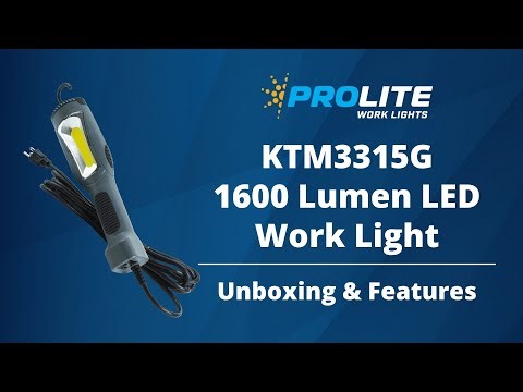 ProLite Professional Grade LED, 1600 Lumen Task Light - Alert KTM3315G - Unboxing & Features