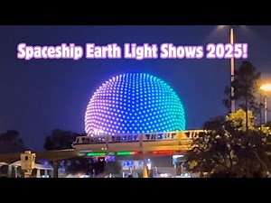 Watching Epcot’s Spaceship Earth Light Shows December 2025| Walt Disney World 2025