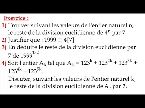 Exercice de Congruence Niveau Terminale | Arithmétique pour le Bac (Terminale)#bac#mathsterminale