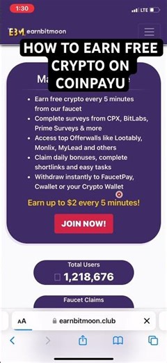 HOW TO EARN FREE CRYPTO ON coinpayu #finance #crypto #earnbitcoin #makemoneyonline