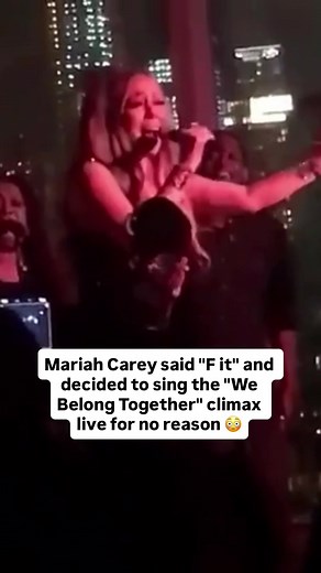 And we love her for it #mariahcarey #singing #webelongtogether #highnote