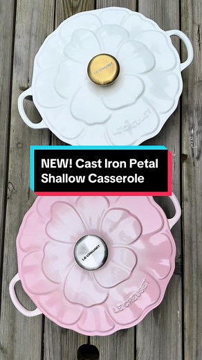 NEW Cast Iron Petal Shallow Casserole - Perfect Gift for Spring