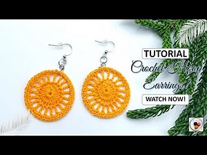 Beautiful Crochet Hoop Earrings Tutorial Quick & Easy DIY Jewelry Pattern