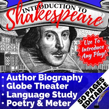 Intro to Shakespeare: The ULTIMATE Pre-Reading Handouts for ANY Play! | EDITABLE