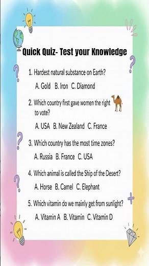 General Knowledge Quiz Challenge | Test Your Knowledge!