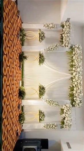 Always Decoration White Theme 🌸🤍 #gate #passage #stage #tentdecor