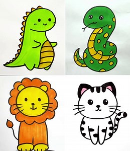 Easy How to Draw a Cute Animal Tutorial for Kids | Step-by-Step Drawing Guide | Simple Drawings