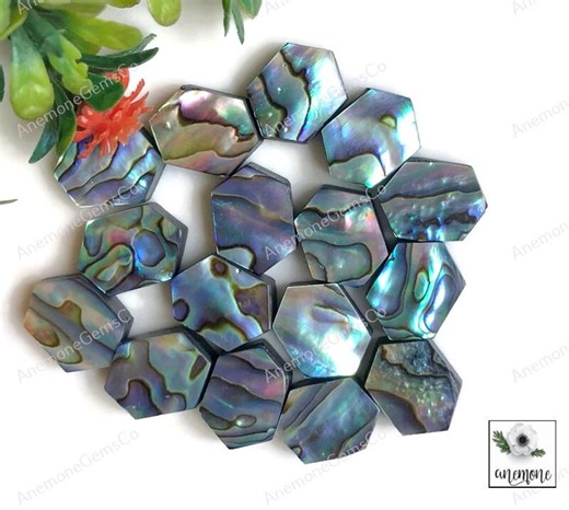 Abalone Shell Cabochons 10x14mm Hexagon Shape Gemstone, Calibrated Abalone Sea Shell 10 Pcs Lot Use for Rings Handmade Jewelry - Etsy