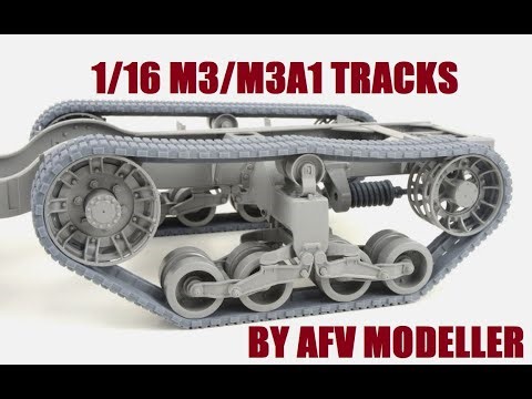 M3/M3 A1 3D Printed Tracks in 1/16 scale from AFV Modeller