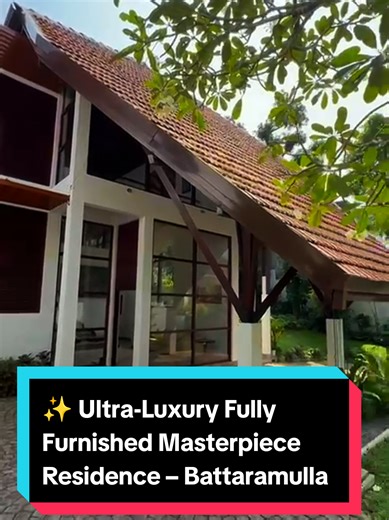 ✨ Ultra-Luxury Fully Furnished Masterpiece Residence – Battaramulla ✨ 🏡 A rare architectural gem for the discerning buyer Colombo නගරයට අසන්න, Battaramulla – Subuthipura හි පිහිටි, world-class luxury living අත්විඳීමට හොඳම අවස්ථාවක්. 💎 Property Highlights 📐 Land Extent: Approx. 37 Perches 🏠 House Size: Approx. 5,100 sq.ft 🛏 Bedrooms: 5 Luxury Bedrooms 🚿 Bathrooms: 4 Attached ❄️ Fully Air-Conditioned (05 Units) 👑 Master Suite Includes ✔ Ensuite Dressing Room ✔ Jacuzzi Bath ✔ Separate Shower