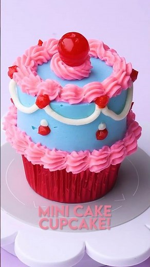 The cutest Mini Cake Cupcake design! 🍰🧁 #shorts