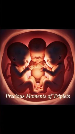 Precious Moments of Triplets Inside the Womb(3D Animation) 🤍#shots
