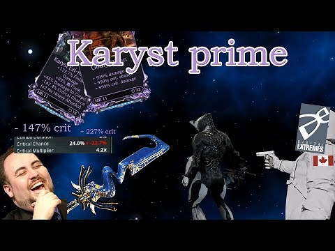 Warframe - bruh, that knife is deformed but still one hit enemy. Karyst prime riven, heavy build
