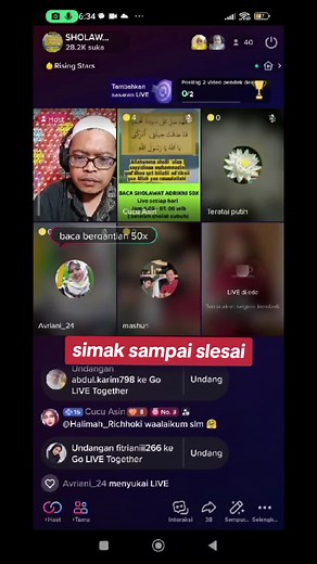 assalammualikum wr wb mari bergabung d live kami baca sholawat adrikni... | TikTok
