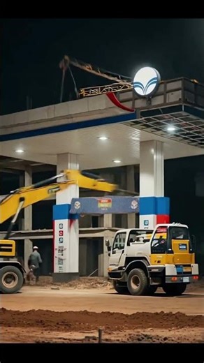 From empty land to a fully functional petrol pump ⛽🔥 Watch the transformation!