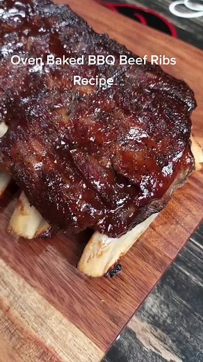 Oven Baked BBQ Beef Ribs Recipe. #bbq #ribs #food #foodie #soulfood #soulfoodcooking