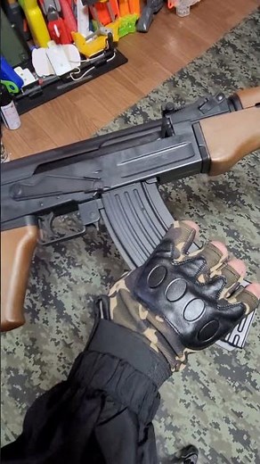 【crown】フルサイズが嬉しい10禁！これは楽しいぜ！😎 クラウン AK47 エアコキ 10歳以上用 #Shorts #エアガン #airgun #airsoft